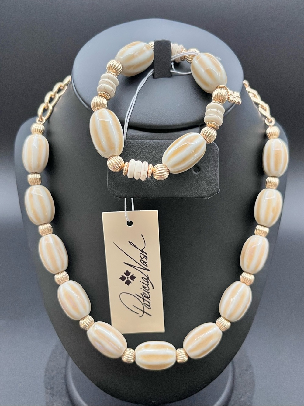 PATRICIA NASH Ceramic Beaded Necklace & Bracelet Set